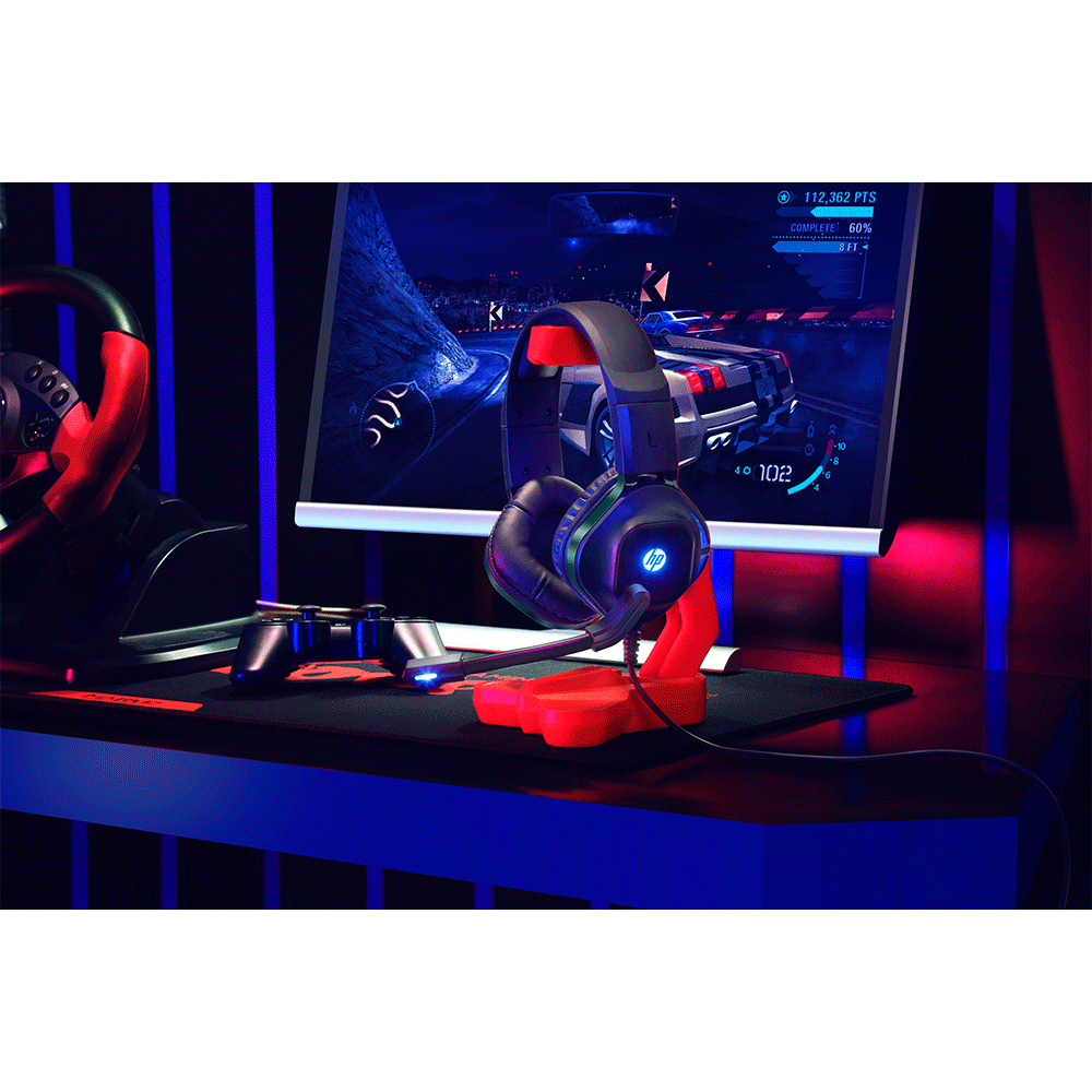 Headset Gamer HP, Conexão USB, P2 - DHE-8002 Black Artigo: 582387