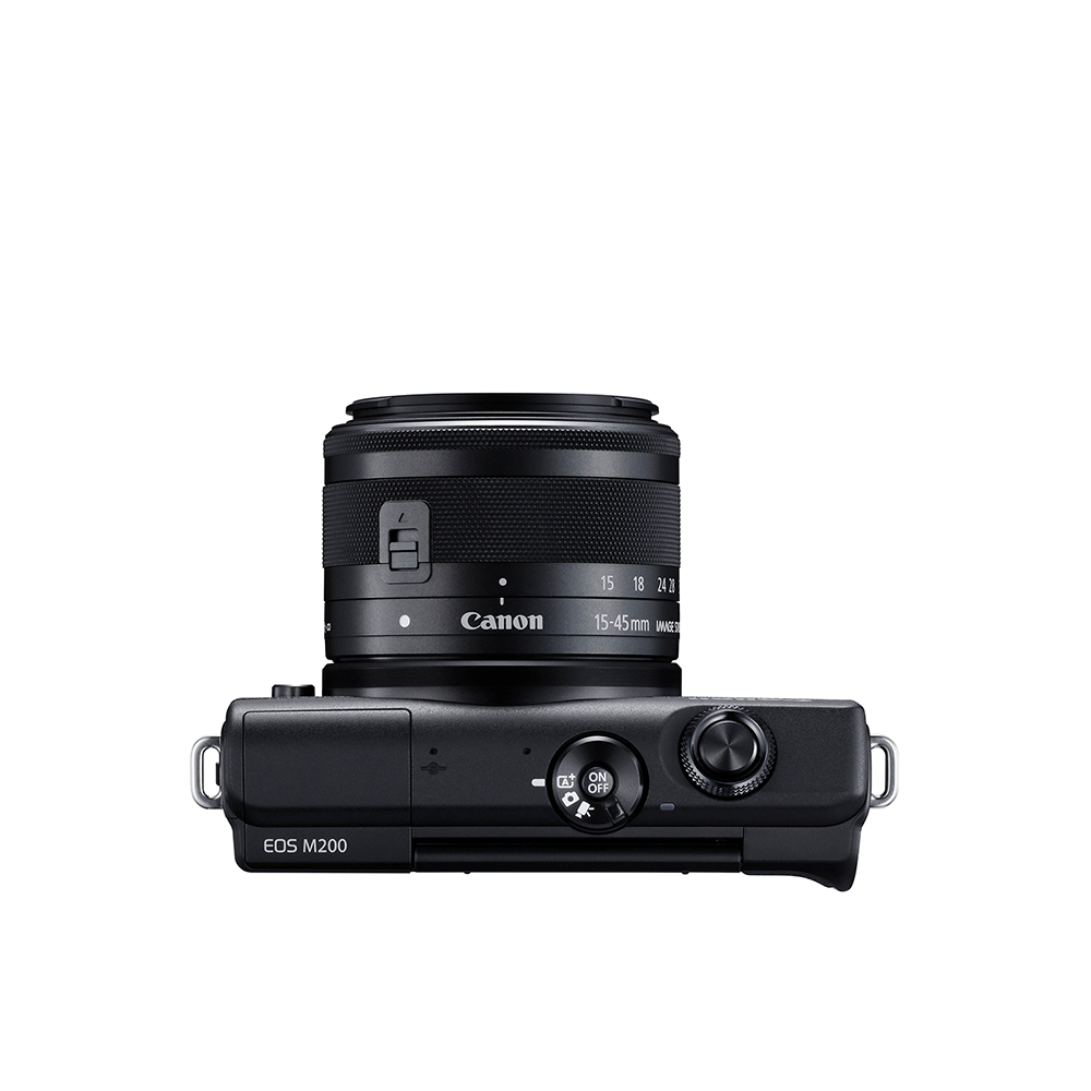 Canon EOS M200 標準ズームキット ブラック レンタル] Canon EOS M200 標準&望遠レンズセット/ブラック｜ミラー