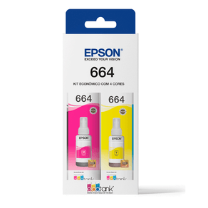 Kit Refil Epson, T664 | 4 Cores DF - 233214
