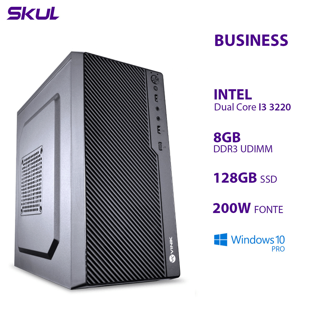 Computador Skul B300 Dual Core I3 3220, Memória 8GB DDR3, SSD