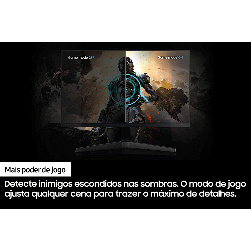 Monitor Gamer Samsung 22" FHD, 75Hz, HDMI, VGA, Freesync - T350 | Preto ...