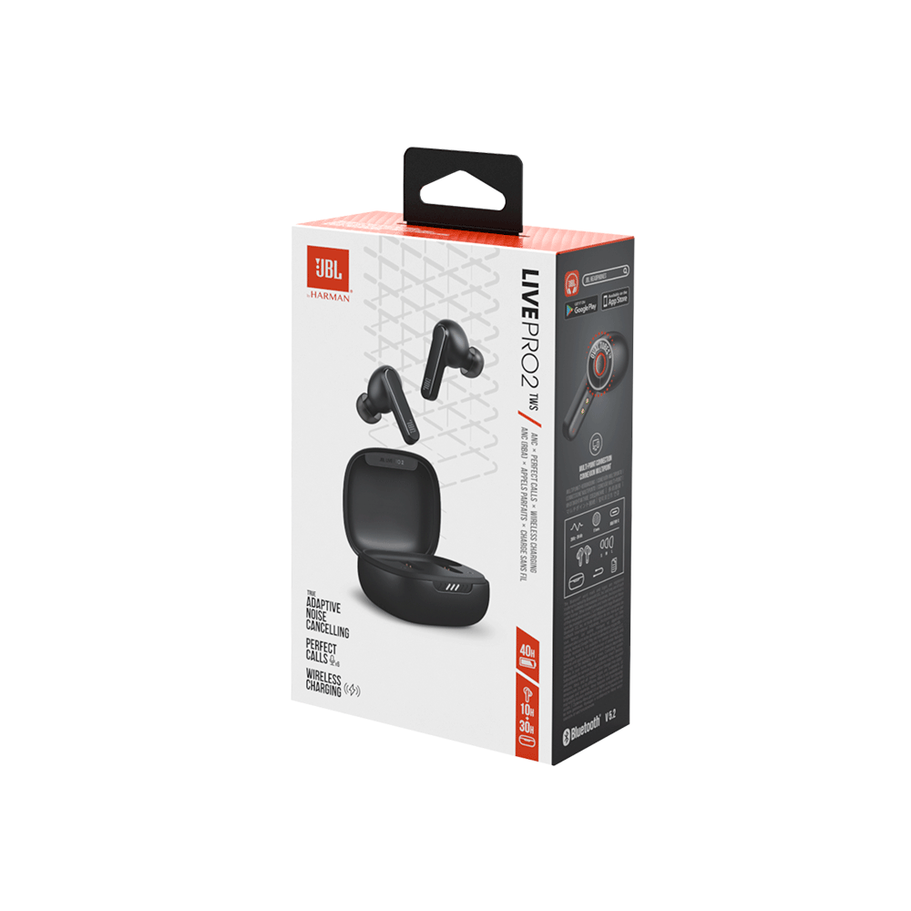 JBL LIVE PRO 2 ブラック（付属品完備） Fone de Ouvido JBL Live Pro 2 TWS Bluetooth 5.2 Preto Artigo