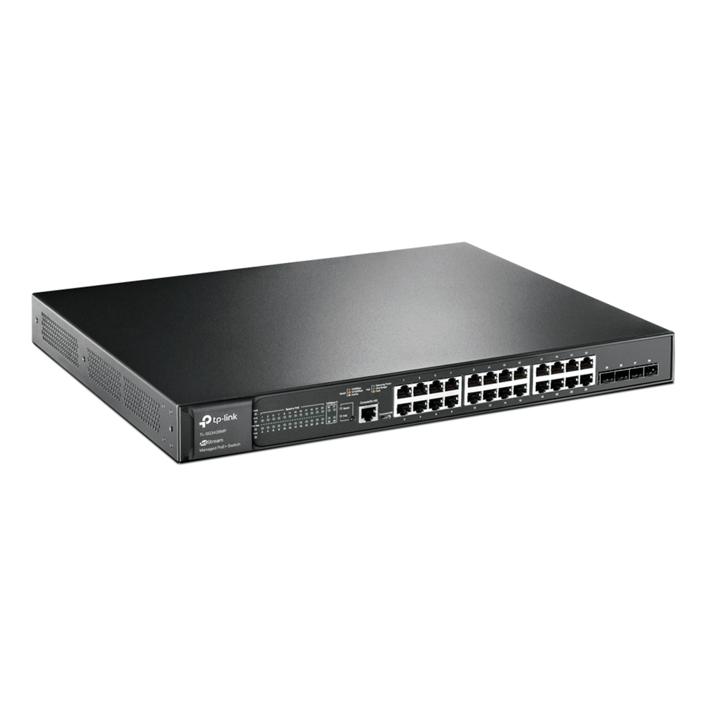 Switch TP-Link Gigabit Gerenciável L2+ 24 Portas e 4 Slots | TL