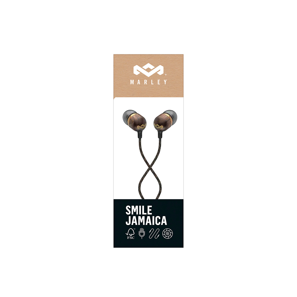 Fone de Ouvido Marley Smile Jamaica, com Microfone - EM-JE041