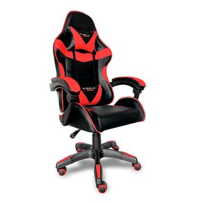 Cadeira Gamer ELG Drakon com Apoio Dorsal e Cervical | Preto/ Vermelho DF - 15018