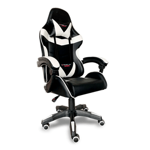 Cadeira Gamer ELG Drakon com Apoio Dorsal e Cervical | Preto/ Branco DF - 15019