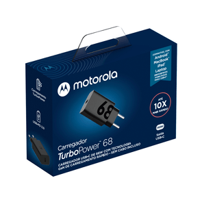 Carregador De Parede Motorola Turbo Power 68W - Sem Cabo USB-C de Alta Potência | Bivolt DF - 283055