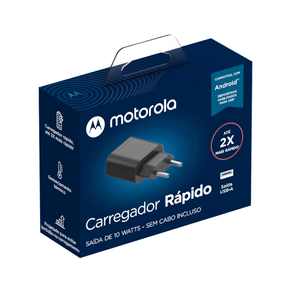 Carregador de Parede Motorola Turbo Power 10W Universal - Sem Cabo | Bivolt DF - 283051