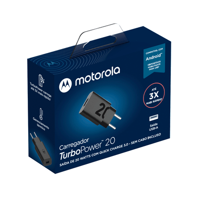 Carregador De Parede Motorola Turbo Power 30w, Com Cabo USB-C