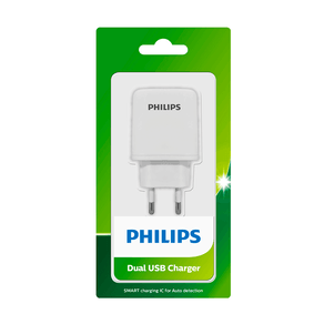 Carregador De Parede Philips Universal 2 portas USB 12W - SCB4400NB/59 DF - 283060