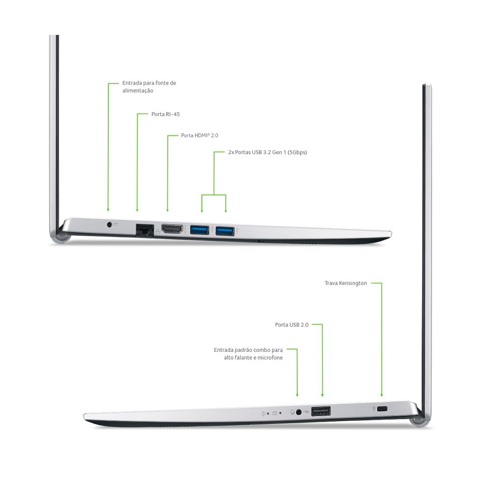 Notebook Acer Aspire 3 A315-58-573P, Intel® Core I5, 8GB RAM