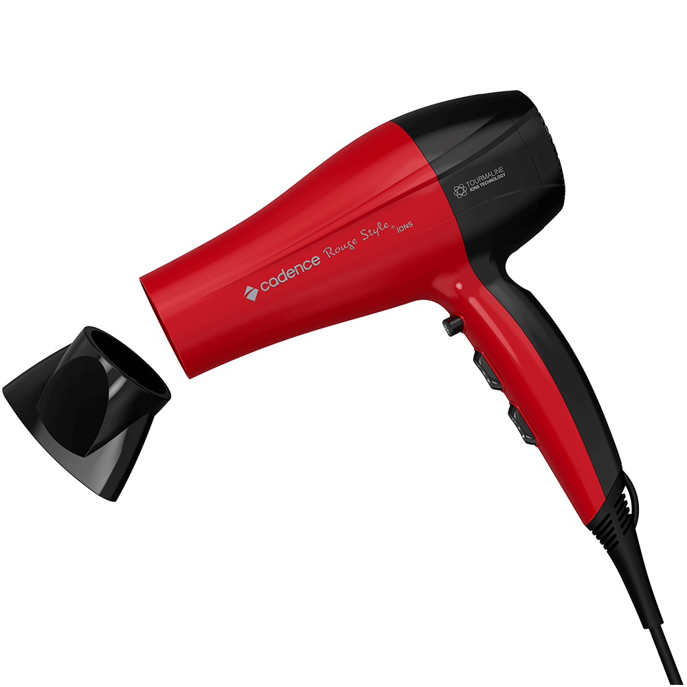 Secador de Cabelos Cadence Rouge Style SC560, Preto/Vermelho