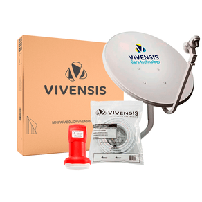 Antena Vivensis Parabólica 75cm Banda KU e 5G Externa, Sem Receptor DF - 283057