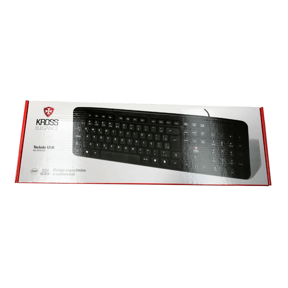 co-key様 Teclado Com Fio Kross Elegance, USB, ABNT2 - KE-K095V2 | Preto