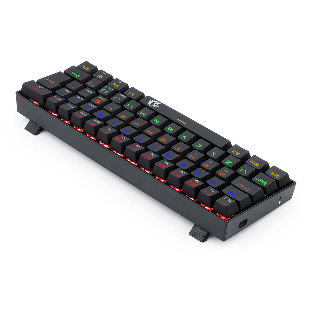 Teclado Gamer Mecânico Redragon Lakshmi Rainbow, Switch Marrom