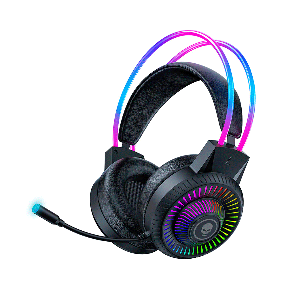 Headset Gamer Bright Flame, RGB, Surround 7.1, Drivers 50mm, USB