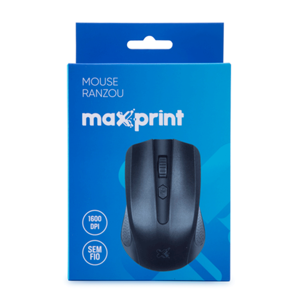 Mouse Maxprint Ranzou Sem Fio 1600 DPI | Preto Artigo: 582494 - Fujioka ...