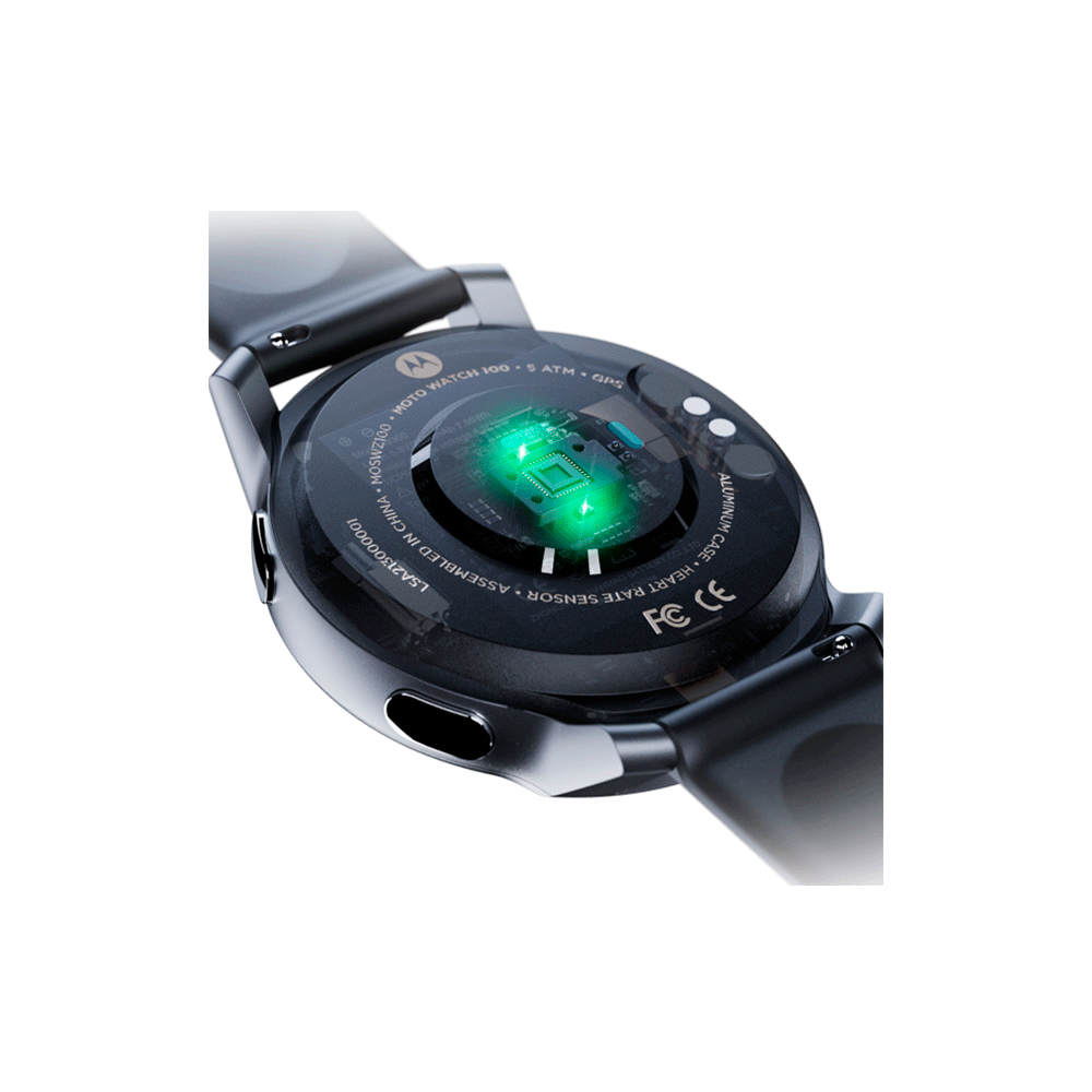 Motorola Moto Watch 100 - Smartwatch, GPS, Bluetooth, Preto