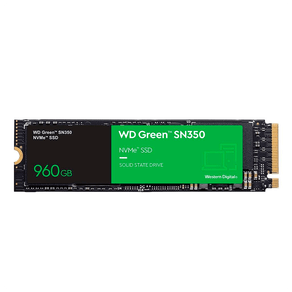 SSD WD Green 960GB SN350 NVMe M.2 2280, Leitura Sequencial até 2.400 MB/s - WDS960G2G0C DF - 801218