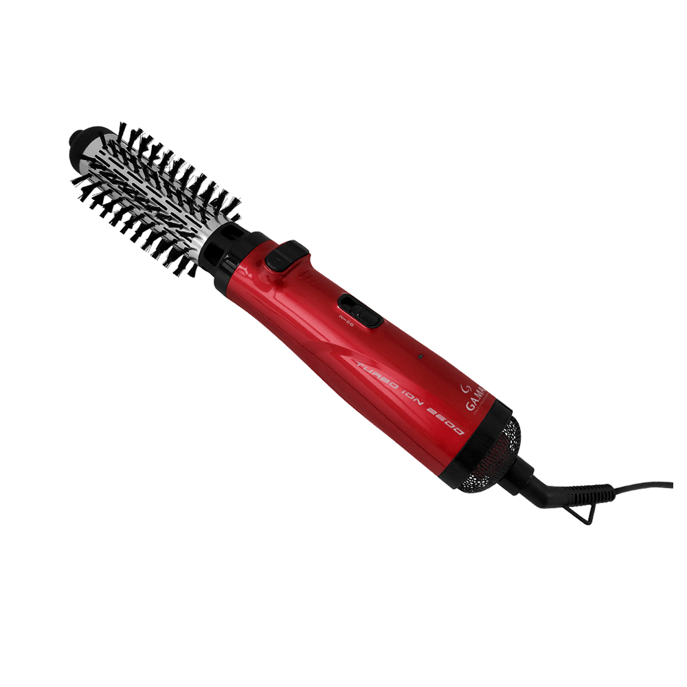 Escova Modeladora Gama Turbo Ion 2600 Rotating Styler, Vermelho