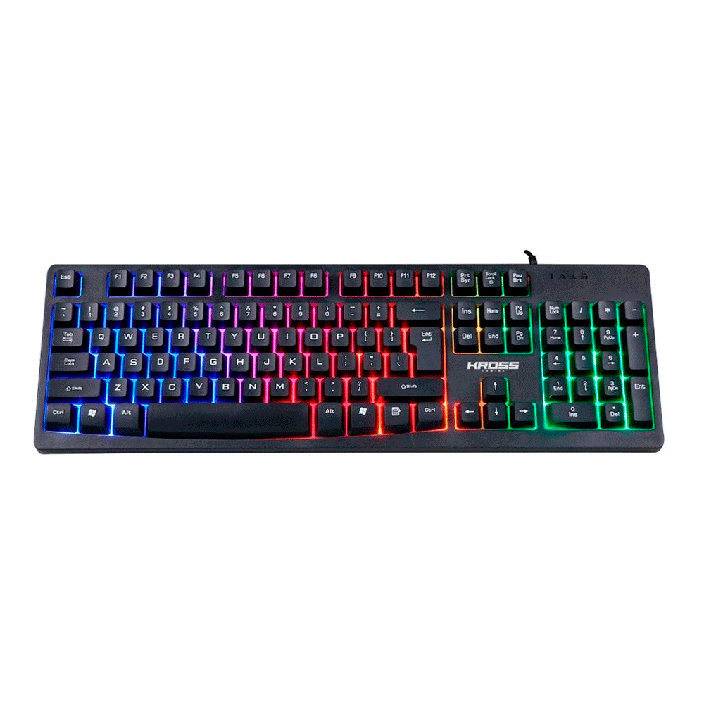 Teclado Gamer Kross com Fio, Membrana Njord USB, LED - KE-KG105
