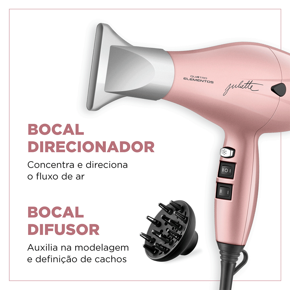 Secador de Cabelo By Juliette, Mondial, Golden Rose, 2000W - SCP