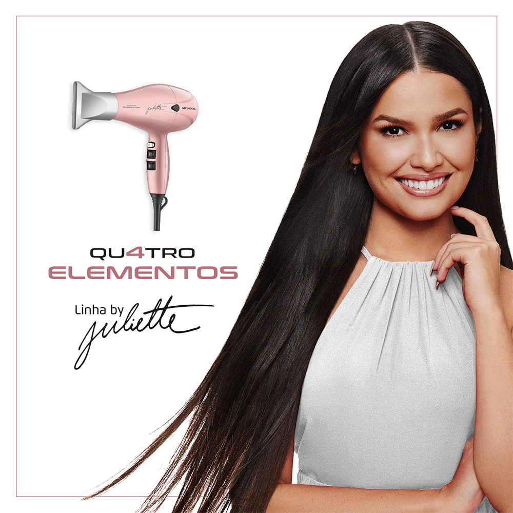 Secador de Cabelo By Juliette, Mondial, Golden Rose, 2000W - SCP