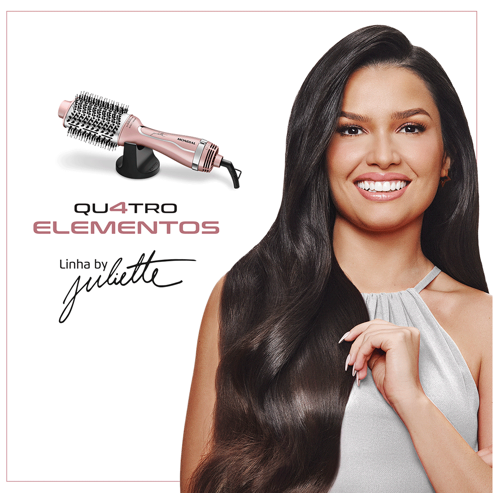 Escova Secadora By Juliette, Mondial, Golden Rose, 1200W - ES-JU