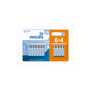 Pilha Philips Alcalina LR03P10BP AAA - LR03P10BP/59 | 10 Unidades GO - 26514