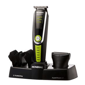 Aparador de Pelos Mondial BG-04 Super Groom 6 em 1, Recarregável | Bivolt GO - 691502 Aparador de Pelos Mondial BG-04 Super Groom 6 em 1, Recarregável | Bivolt GO - 691502