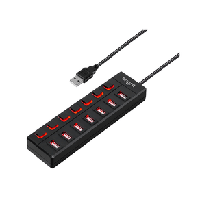 HUB Bright 7 Portas USB 2.0 Com Chave On/Off - HB003 | Preto GO - 582537 HUB Bright 7 Portas USB 2.0 Com Chave On/Off - HB003 | Preto GO - 582537