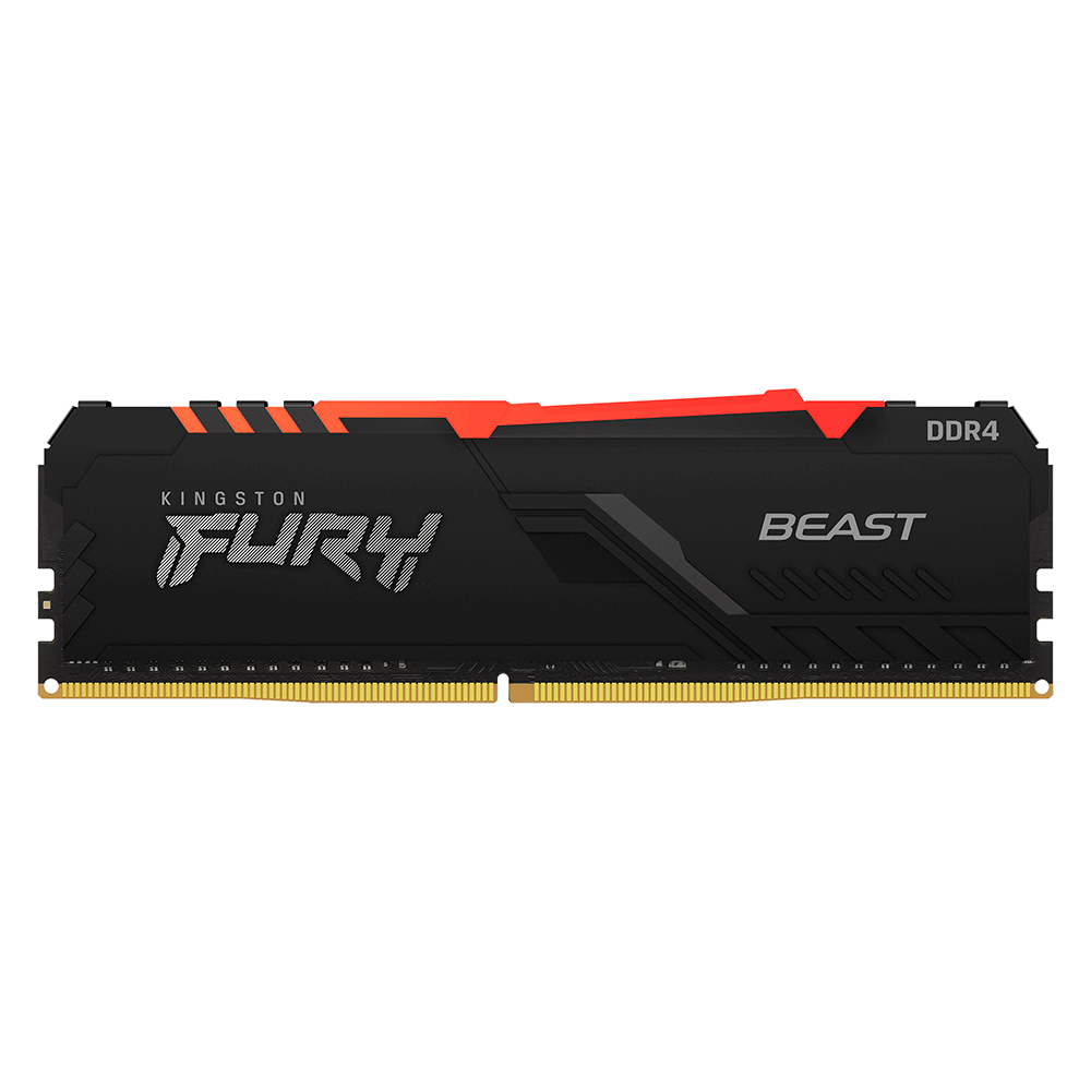 Memória Kingston Fury Beast, RGB, 3200MHz, DDR4 CL16 | 16GB Artigo