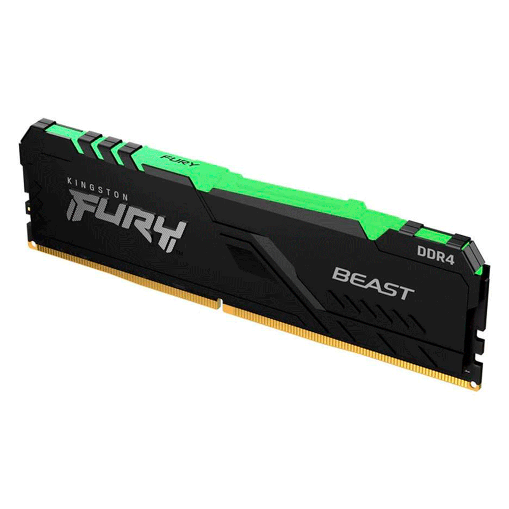 Memória Kingston Fury Beast, RGB, 3200MHz, DDR4 CL16 | 32GB Artigo