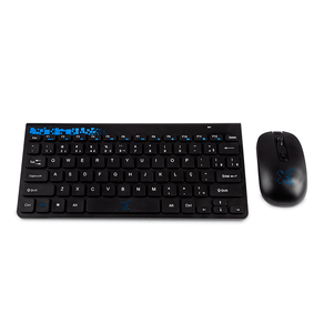 Kit Teclado e Mouse Maxprint Freestyle Series, Sem Fio | Preto/Azul DF - 582362 Kit Teclado e Mouse Maxprint Freestyle Series, Sem Fio | Preto/Azul DF - 582362