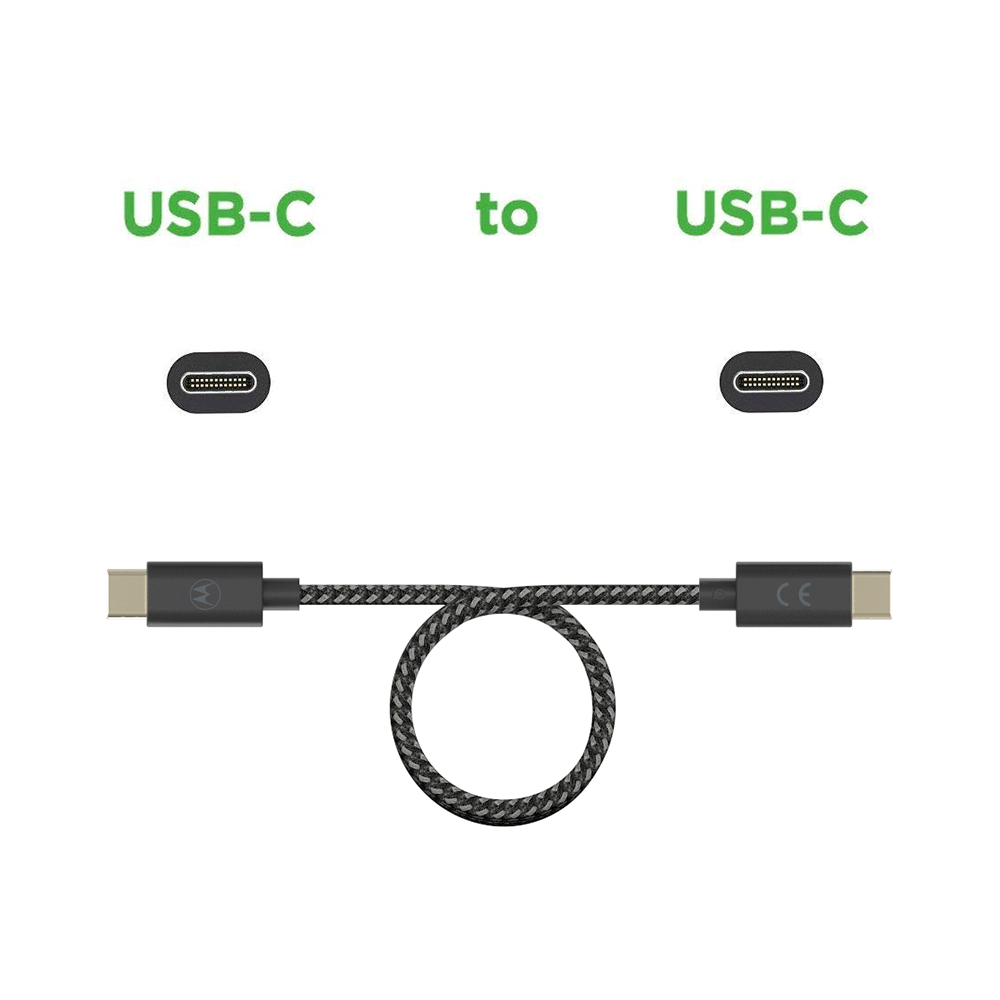 Cabo USB Dados Premium USB-C/USB-C, 1,5 Metros, MOTOROLA