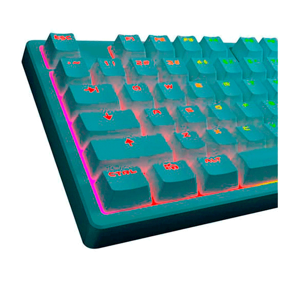 ケノン Teclado Gamer Kross Mecânico, Anti Ghosting, Swith Azul Outemu KE