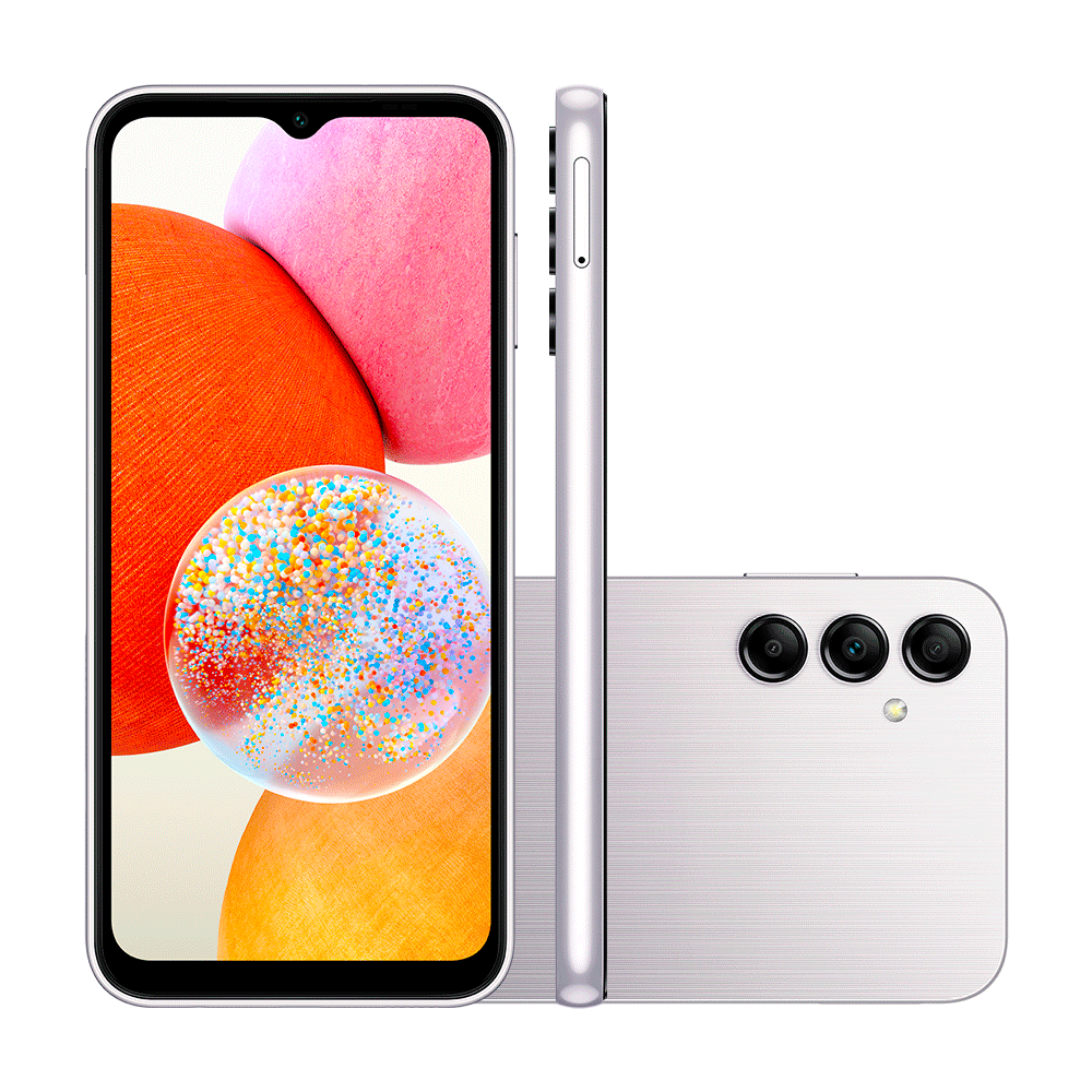 Smartphone Samsung Galaxy A14, 128GB, 4GB RAM | Prata Artigo
