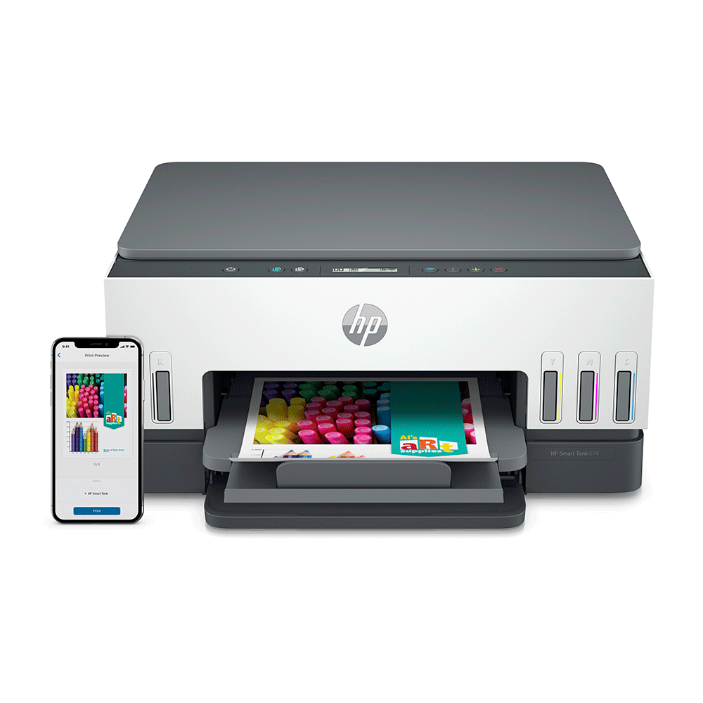 Impressora HP Multifuncional, Smart Tank, 674, Wireless | Bivolt