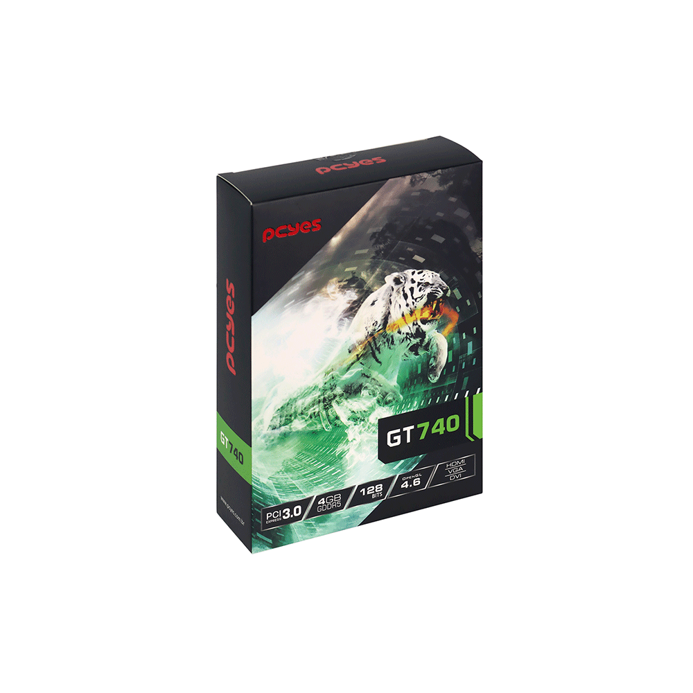 Placa de Vídeo Pcyes Nvidia GeForce GT 740 4GB GDDR5 128Bits