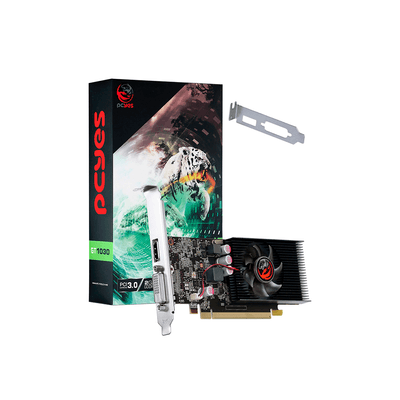 Placa de Vídeo Geforce GT 730 4GB DDR5 Pcyes Single Fan 64 Bits Saída Hdmi,  Dvi