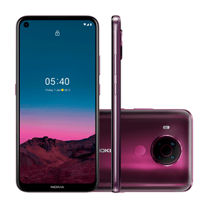 Smartphone Nokia 5.4 128GB, 4GB RAM, Tela 6,39 Pol. Câmera Quádrupla com IA + Lentes Ultra-Wide, NK026 | Roxo DF - 237904