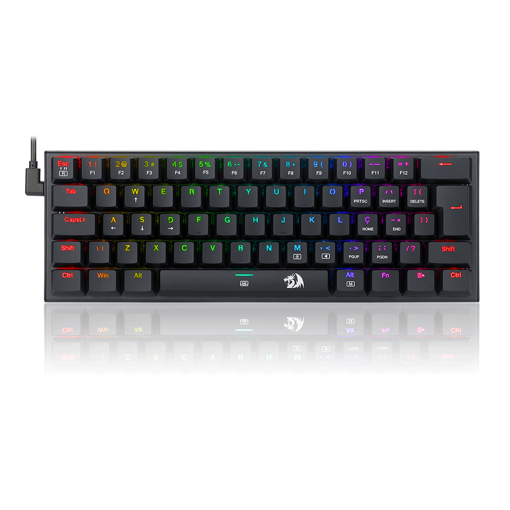 Teclado Mecânico Redragon Anivia, RGB, ABNT2, Switch Marrom, K614