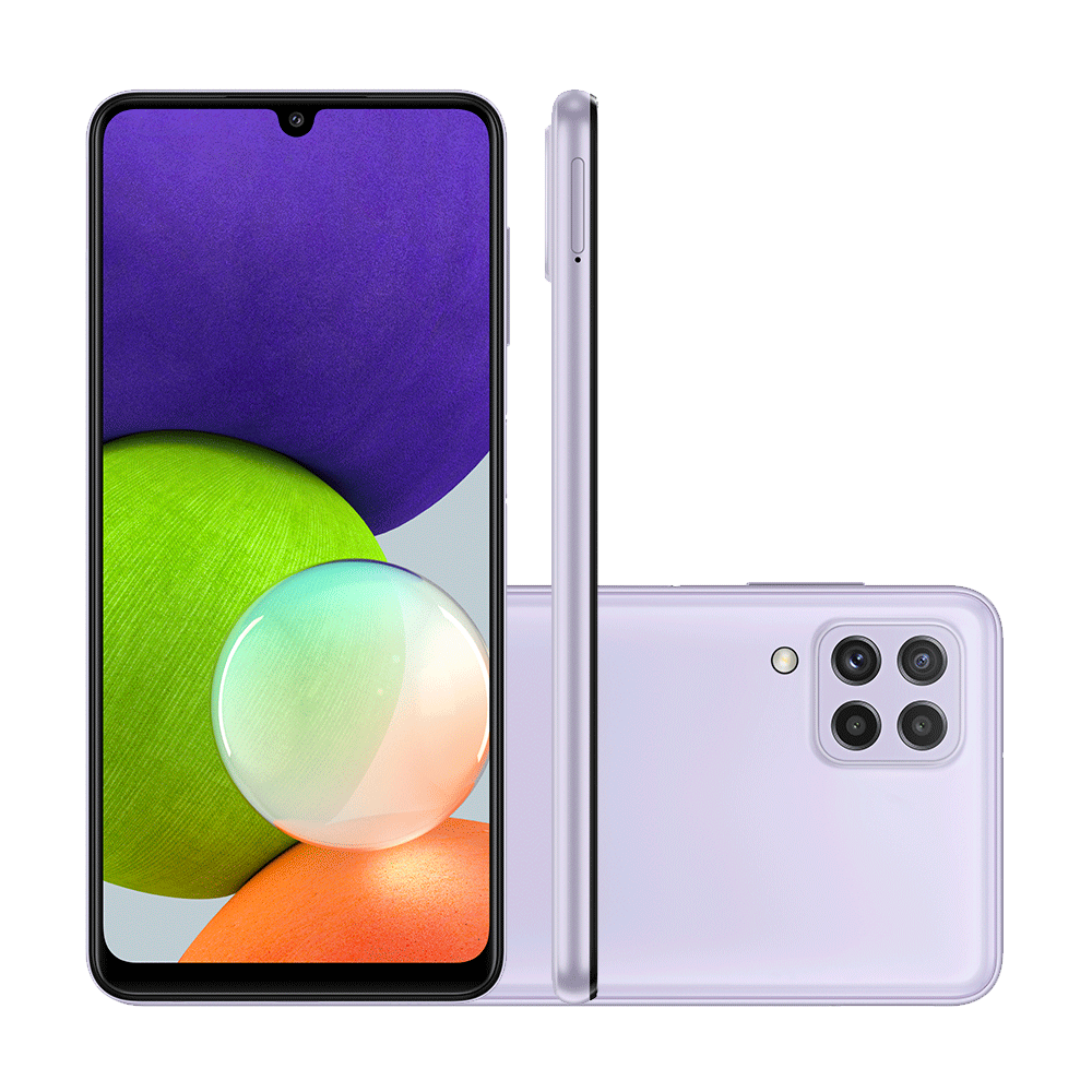 Smartphone Samsung Galaxy A22, Câmera Quádrupla Traseira de 48MP+