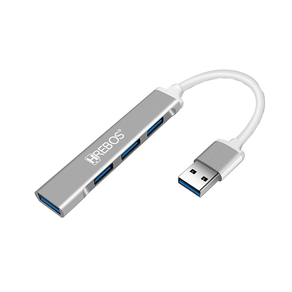 Hub Hrebos USB, 4 Portas 3.0 - HS-272 | Prata/Branco DF - 582568