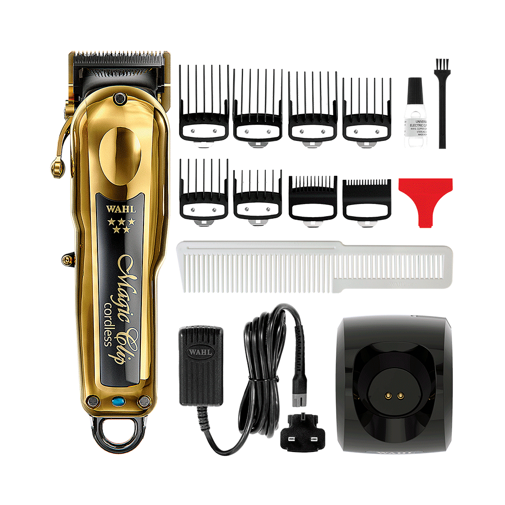 WAHL Magic Clip cordless finale バリカン Máquina de Corte Wahl Magic Clip Cordless, Gold | Bivolt Artigo