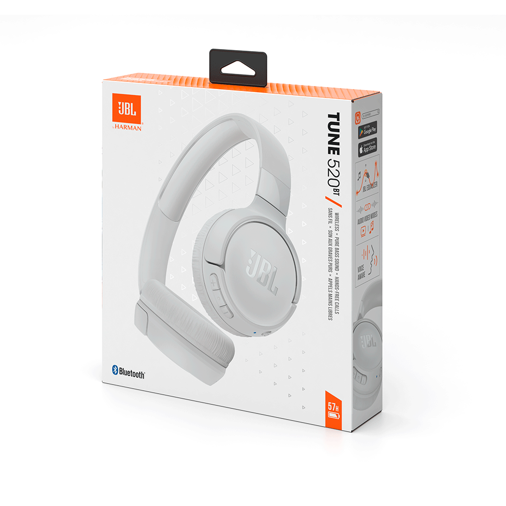 Headphone JBL Tune 520BT Bluetooth | Branco Artigo: 283182