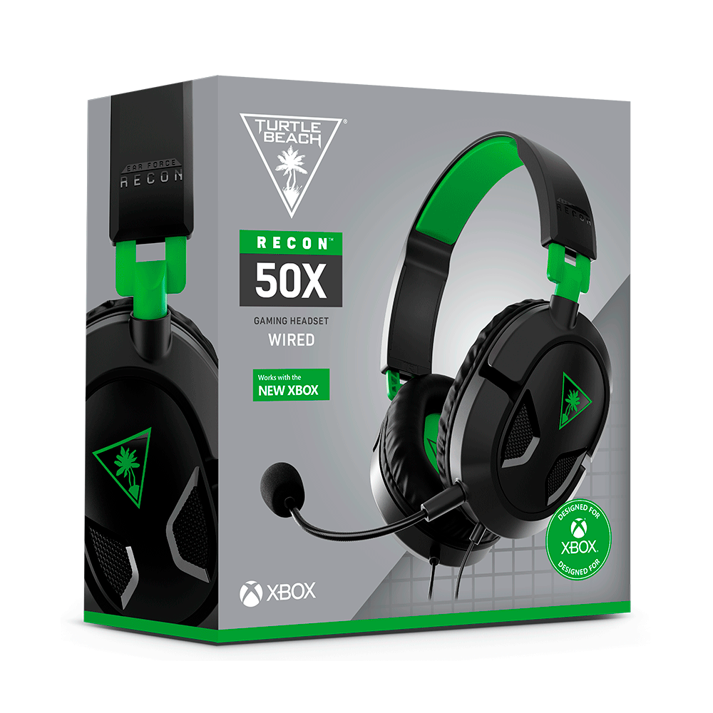 Headset Gamer Turtle Beach Recon 50X para Xbox One e Xbox Series XS Drivers 40mm TB50X0002 Preto