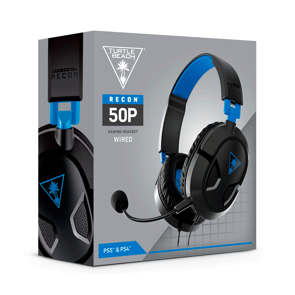 Headset Turtle Beach Recon 50P com Fio para PS4 Pro PS4 e PS5 Preto