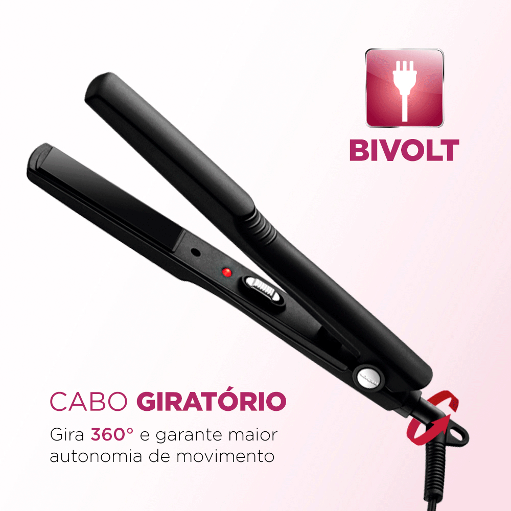 Prancha Mondial Alisadora Tourmaline Ceramic P-15 200ºC | Bivolt