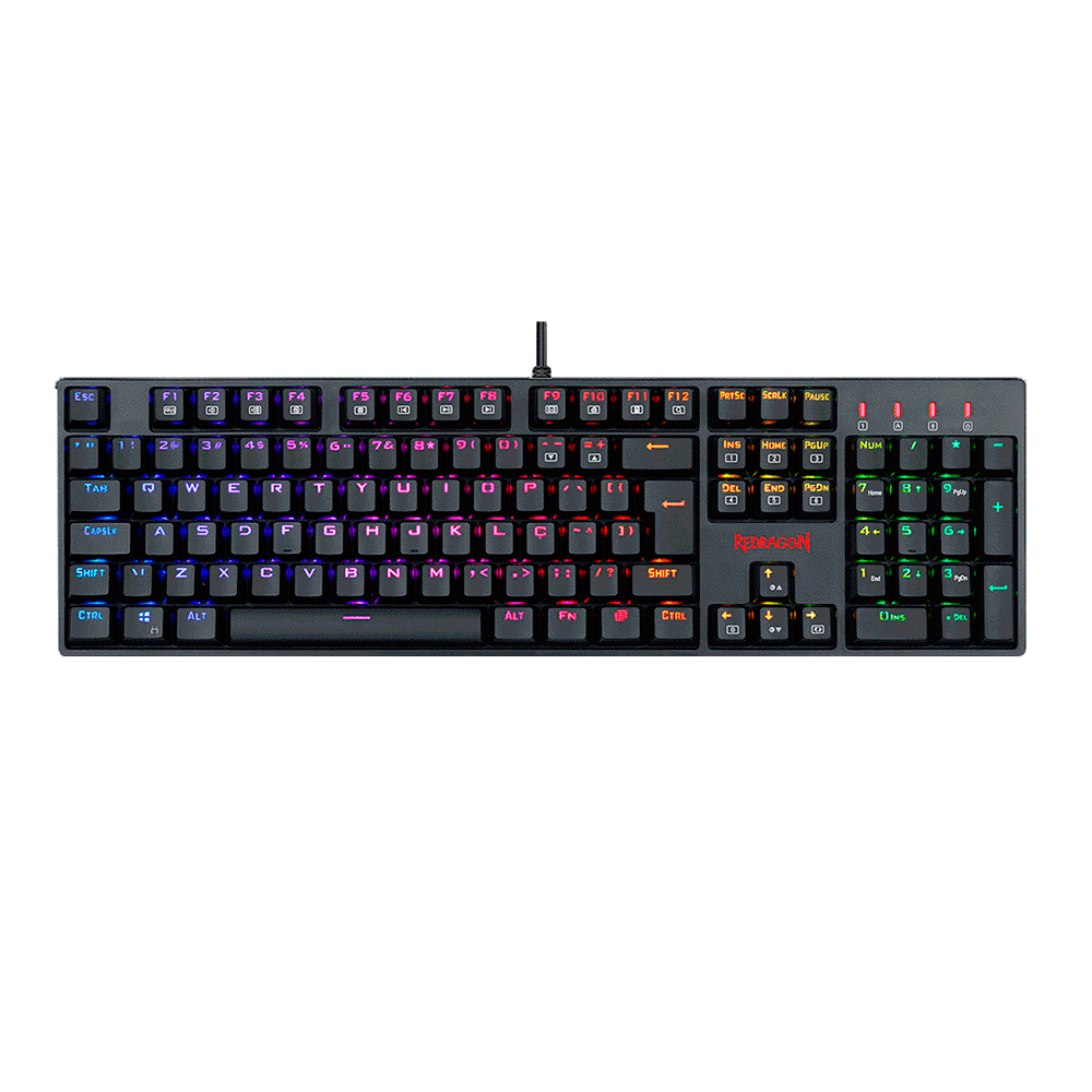 Teclado Gamer Óptico Redragon Surara Pro RGB Switch Azul K582RGB